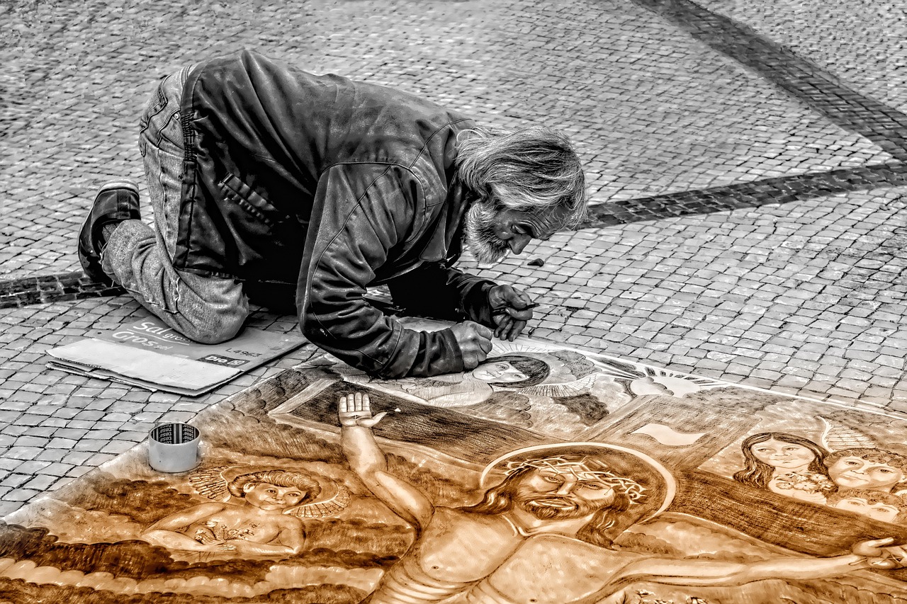 man, artist, street, painter, painting, art, jesus, old man, elderly man, street photography, artist, artist, painter, art, jesus, jesus, jesus, jesus, jesus, old man